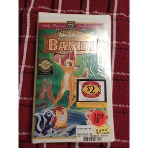 Bambi: 55th Anniversary Walt Disney's Masterpiece (VHS, Limited Edition) SEALED